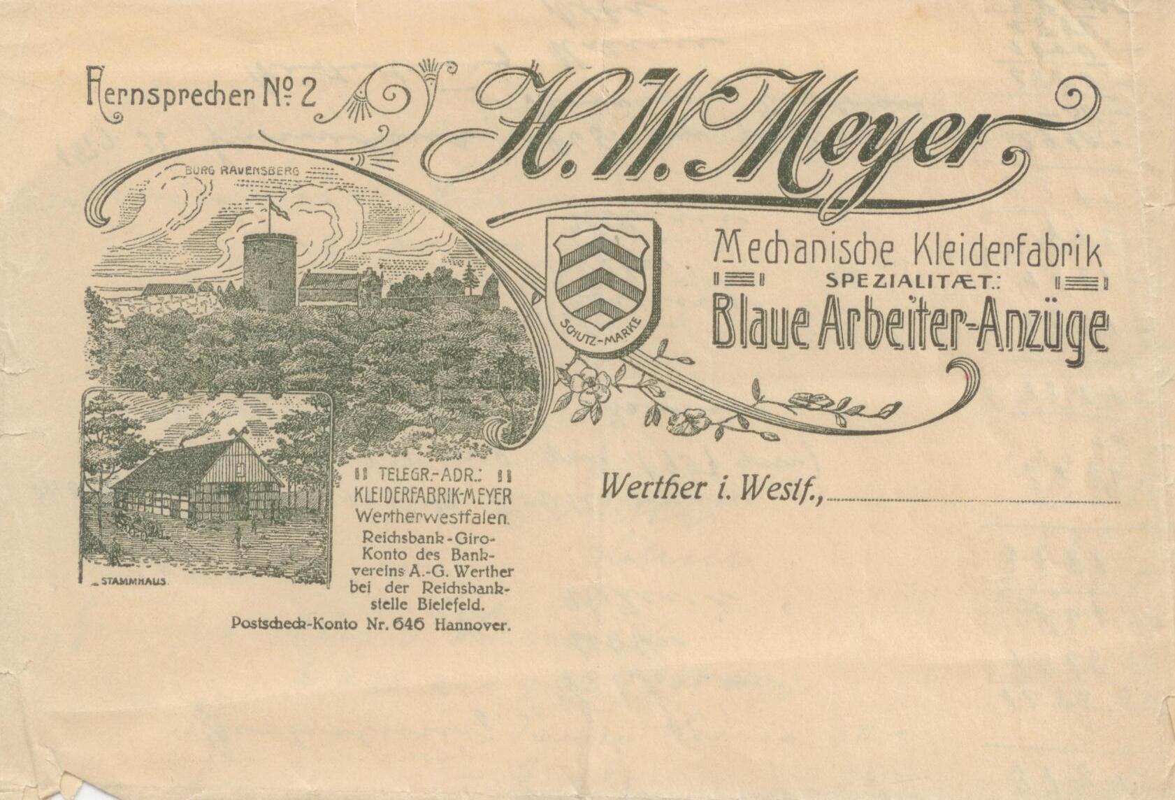Briefkopf Heinrich Wilhelm Meyer