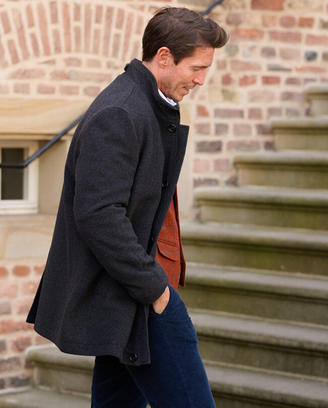 Men&#039;s jacket &#039;&#039;Brooklyn&#039;&#039; made from a high-quality virgin wool and cashmere blend, side view