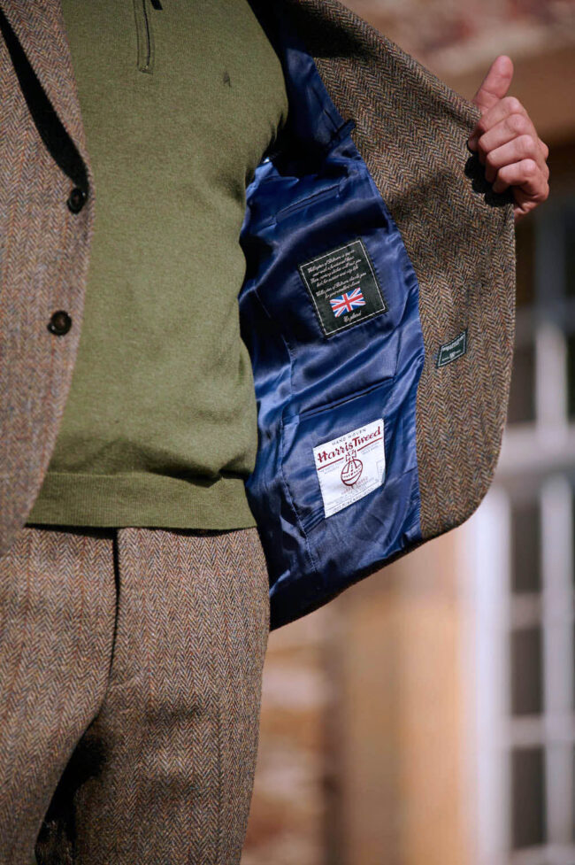 Harris tweed jacket &#039;&#039;London&#039;&#039;, evergreen I Wellington of Bilmore