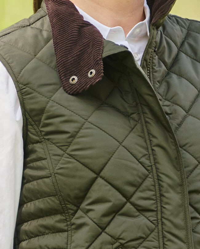 Ladies' quilted vest ''Lily'' in olive by Wellington of Bilmore