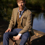 London - modernes Tweed Sakko in hellen Naturtönen