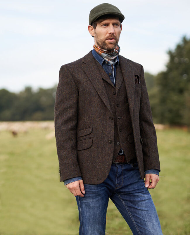 London-Harris tweed jacket, multicolor I Wellington of Bilmore