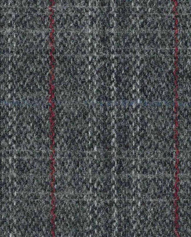 Fabric 685-grey-red-blue Overcheck I Wellington of Bilmore