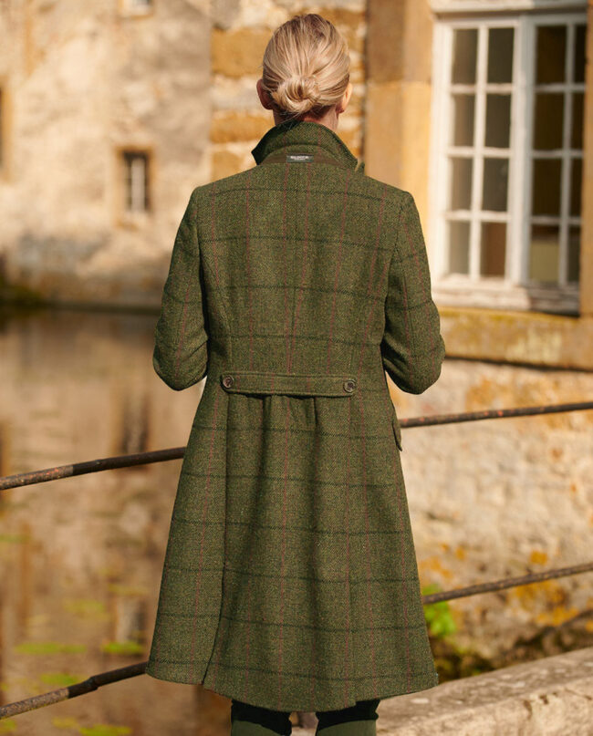 Harris Tweed ladies coat &#039;&#039;Brenda&#039;&#039; , green overcheck I Wellington of Bilmore