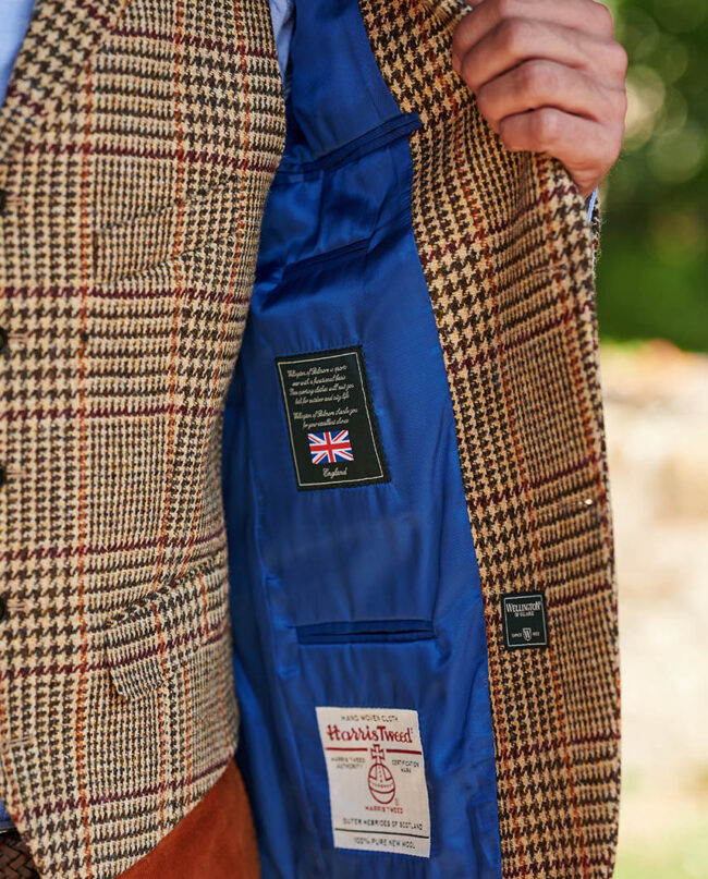 Harris tweed jacket &#039;&#039;London&#039;&#039; in scottish check I Wellington of Bilmore