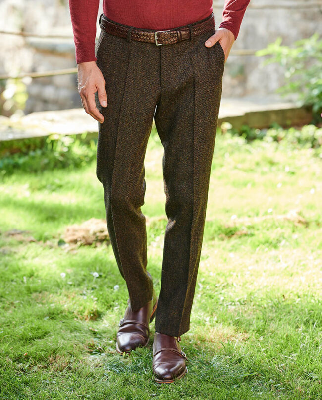 Men&#039;s trousers &quot;Mr. Miller&quot; with creases in brown