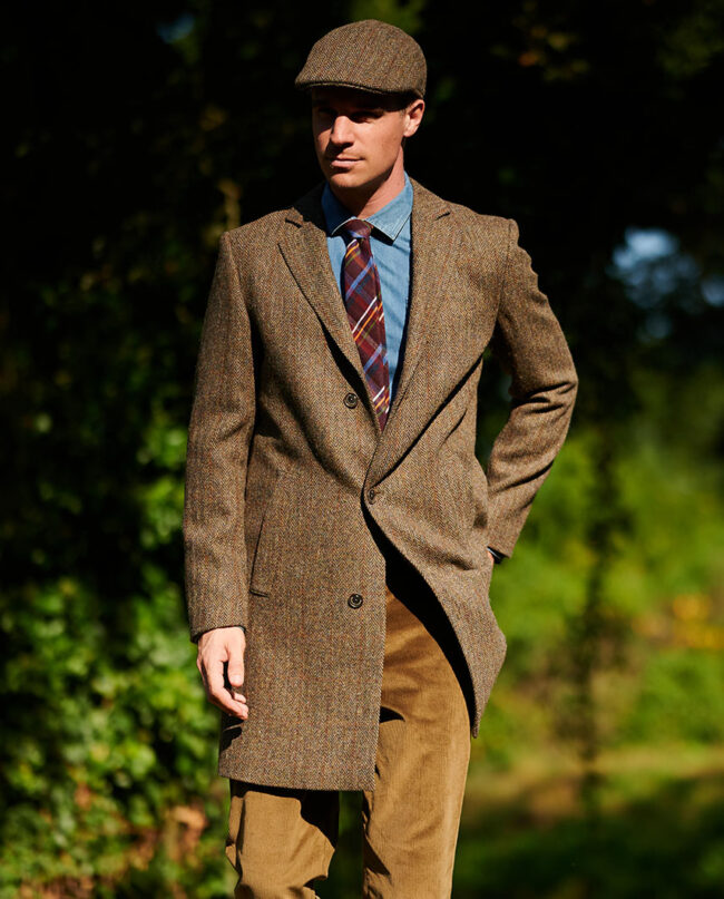 Men&#039;s tweed coat &#039;&#039;Barney&#039;&#039;, evergreen I Wellington of Bilmore