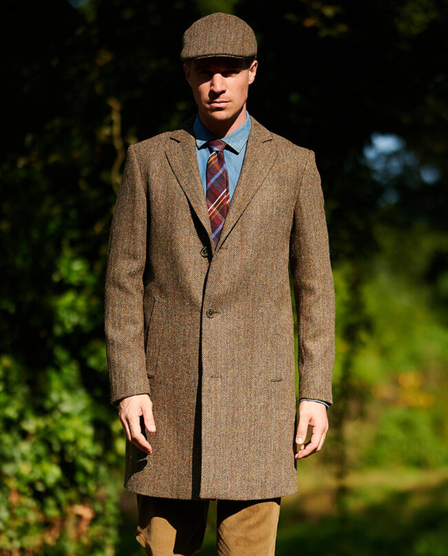 Men&#039;s tweed coat &#039;&#039;Barney&#039;&#039;, evergreen I Wellington of Bilmore