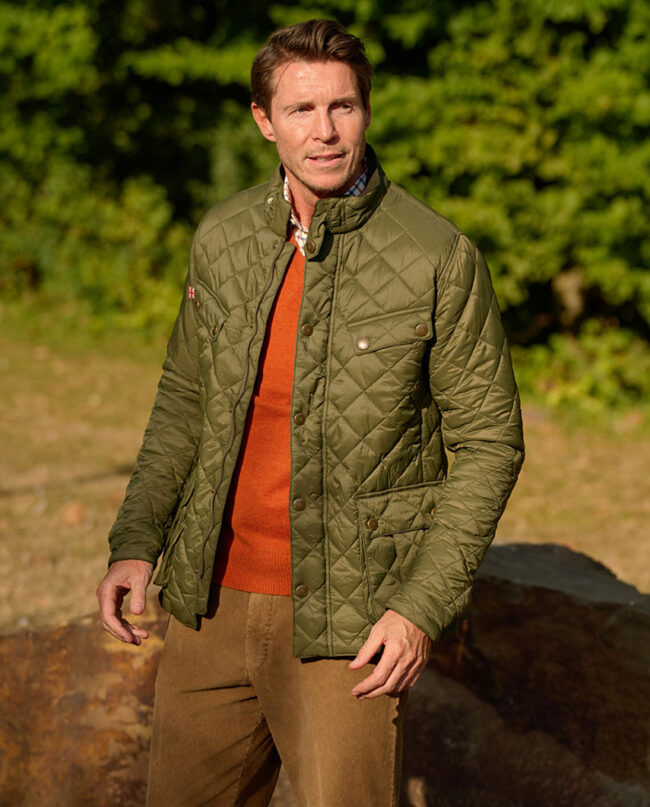 Men&#039;s quilted jacket &#039;&#039;Lingfield&#039;&#039;, khaki I Wellington of Bilmore