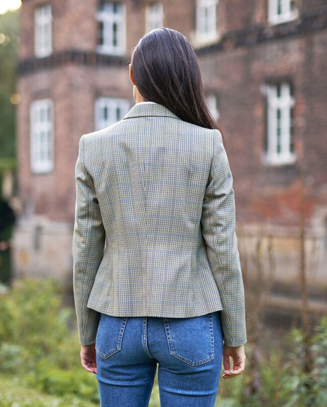 Ladies&#039; blazer &quot;Lucia&quot; - modern light blazer in Glencheck, check | Wellington of Bilmore