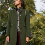 Mantel ''Paula'' aus Woll-Kaschmir-Qualität in dunkelgrün