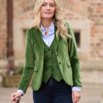 Ladies&#039; velvet blazer &#039;&#039;Ami&#039;&#039; in olive