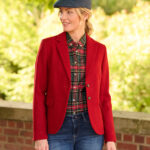 Harris Tweed Blazer ''Ami'' in red Twill
