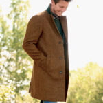 Harris Tweed blazer coat "Barney" for men in rust