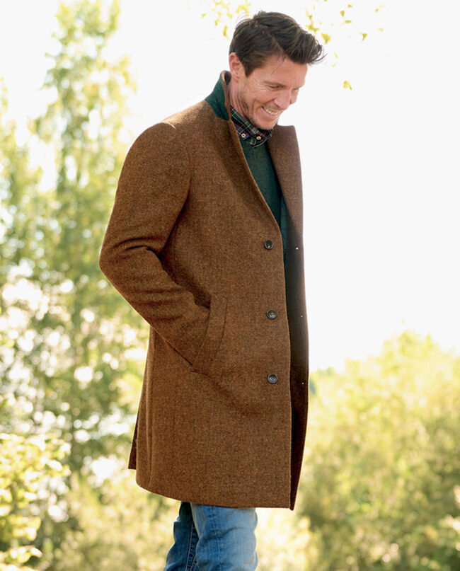 Harris Tweed blazer coat Barney for men, in multicolor rust I Wellington of Bilmore