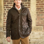 Men&#039;s leather jacket &quot;Belfast&quot; made of nubuck leather for men in brown