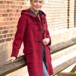 Duffle coat for women &#039;&#039;Ladies Duffle&#039;&#039; in burgundy