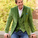 Men&#039;s velvet jacket &#039;&#039;London&#039;&#039; in olive