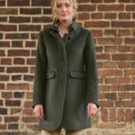&#039;&#039;Paula&#039;&#039; coat made from wool-cashmere fabric in forrest