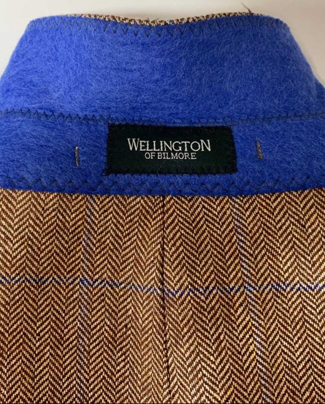 Summer jacket &#039;&#039;London&#039;&#039; in brown herringbone with silk overcheck I Wellington of Bilmore
