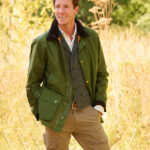 Men&#039;s wax jacket &#039;&#039;Starberg&#039;&#039; in lemongrass