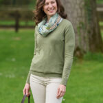 Women&#039;s cotton knitted sweater &#039;&#039;Jane&#039;&#039; in green
