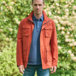 Field jacket for men "Standford" in burnt orange