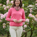 Ladies&#039; knitted sweater &#039;&#039;Jane&#039;&#039; with V-neck in pink