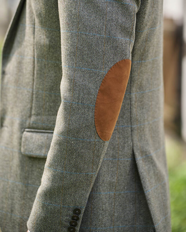 Men&#039;s tweed jacket &#039;&#039;Charles&#039;&#039; in light gray herringbone I Wellington of Bilmore