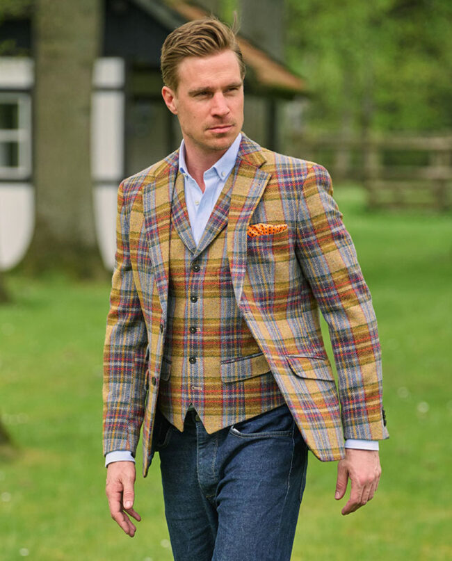 Magee tweed jacket ''London'' in multicolor check - Wellington of Bilmore