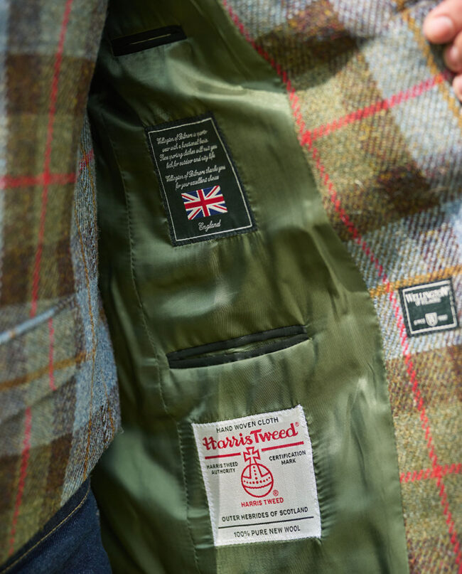 London - Herrensakko aus original Harris Tweed im Highland Check I Wellington of Bilmore