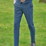 Harris tweed trousers &#039;&#039;Mr. Miller &quot; in blue shadow