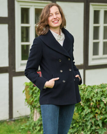 Caban &#039;&#039;Kathy&#039;&#039; in wool blend fabric in navy I Wellington of Bilmore