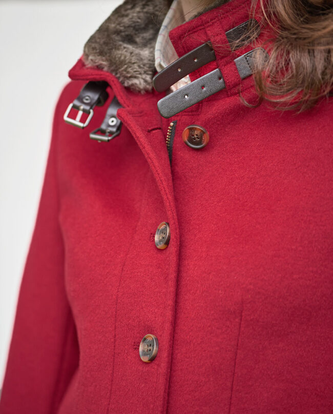 Ladies coat &#039;&#039;Paula&#039;&#039;,red I Wellington of Bilmore