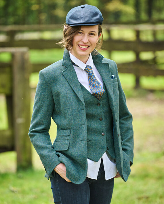 Carola – Damen Harris Tweed Blazer, in bright shadow I Wellington of Bilmore