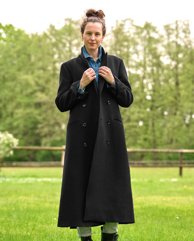 Women's long coat ''Dorry'', black I Wellington of Bilmore