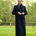 &#039;&#039;Dorry&#039;&#039; coat made from the finest wool-cashmere fabric in navy