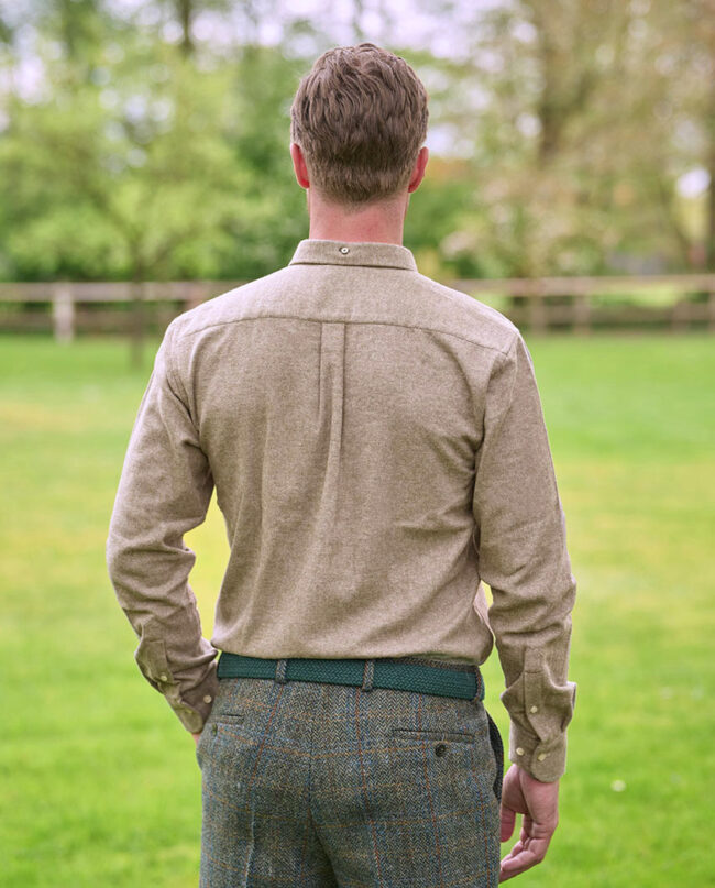 Steward - Button down shirt, beige I Wellington of Bilmore