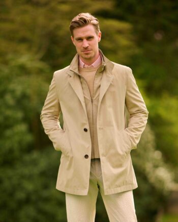 Men&#039;s short coat &quot;Beeford&quot; beige I Wellington of Bilmore