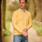 Men&#039;s round neck sweater &#039;&#039;Till&#039;&#039; in yellow