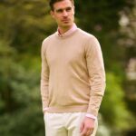 Men&#039;s round neck sweater &#039;&#039;Till&#039;&#039; in beige